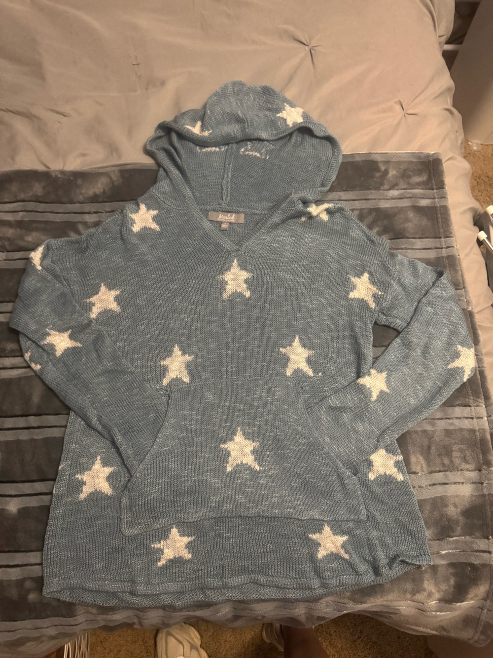 Women’s Blue Star Hoodie Pullover Sweatshirt